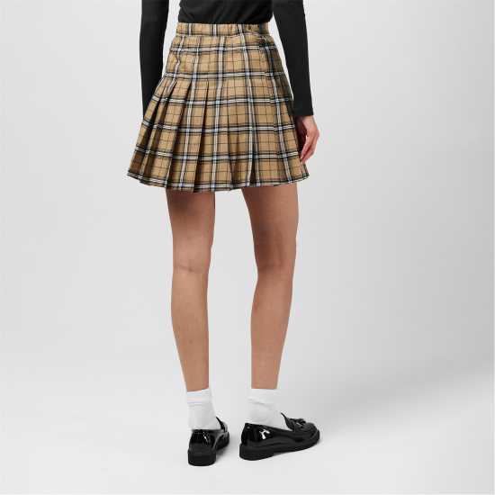 Дамски къси панталони Fabric Pleated Checked Skort Fabric Pleated Checked Skort Дамски къси панталони
