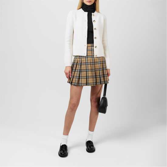 Дамски къси панталони Fabric Pleated Checked Skort Fabric Pleated Checked Skort Дамски къси панталони