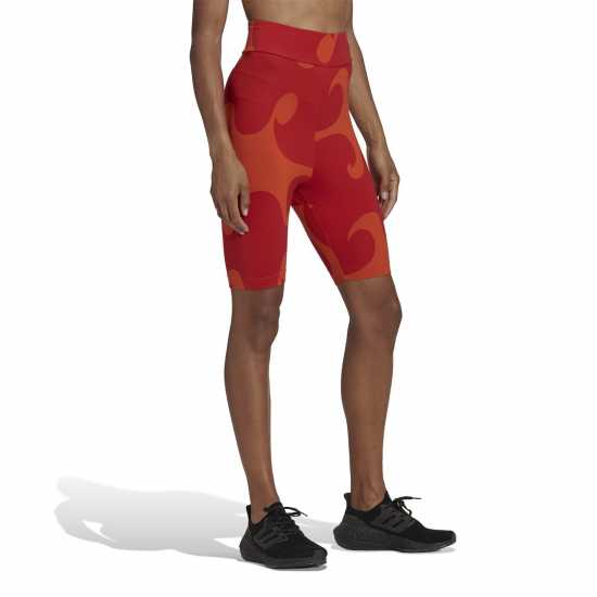 Дамски къси панталони Adidas Marimekko Rib Short Knee Length Leggings Womens Adidas Marimekko Rib Short Knee Length Leggings Womens Дамски къси панталони