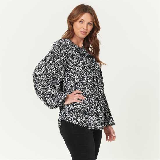 Be You Yoke Neck Detail Floral Top  Дамски ризи и тениски