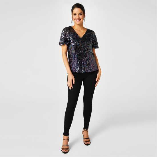 Biba Sequin Top  Дамски ризи и тениски