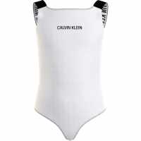 Calvin Klein Logo Swimsuit White Holiday Essentials