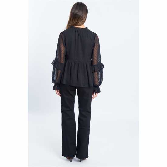 Be You Dobby Blouse Womens Черно 