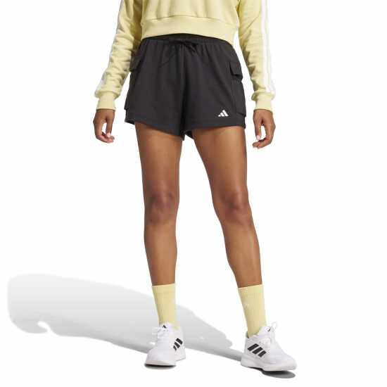 Adidas Дамски Шорти Essentials Small Logo French Terry Cargo Shorts Womens  Дамски къси панталони