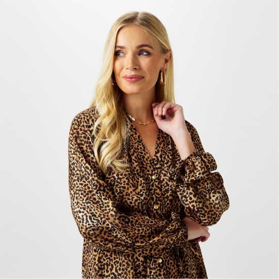 Biba Button Through Blouse  Дамски ризи и тениски