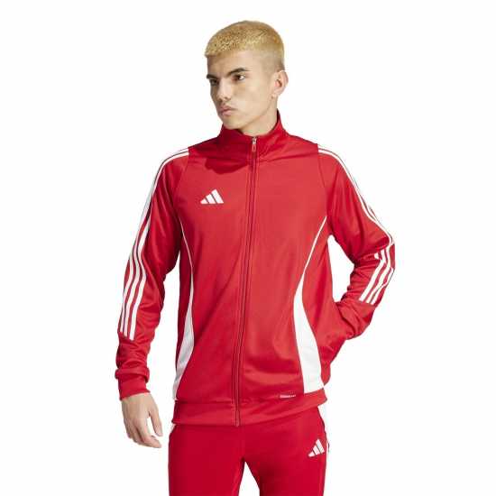 Adidas Мъжко Спортно Горнище Tiro 24 Training Track Top Mens Отбор Сила Червено Футболни екипи за бягане