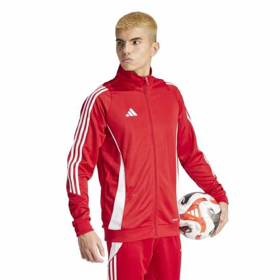 Adidas Мъжко Спортно Горнище Tiro 24 Training Track Top Mens Отбор Сила Червено Футболни екипи за бягане