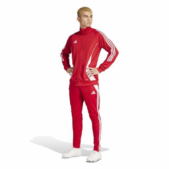 Adidas Мъжко Спортно Горнище Tiro 24 Training Track Top Mens Отбор Сила Червено Футболни екипи за бягане