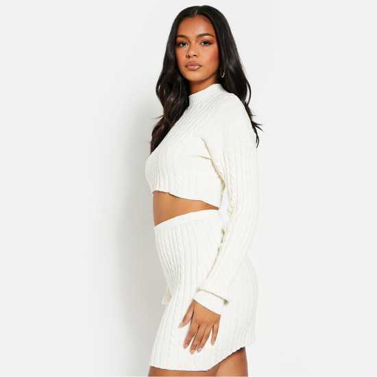 Isawitfirst Cable Knit Mini Skirt  