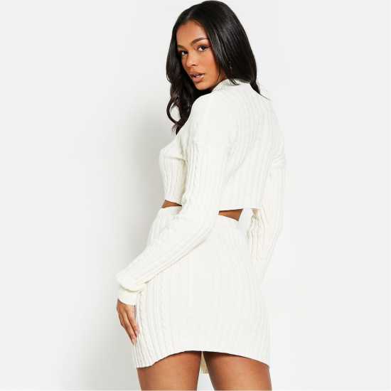 Isawitfirst Cable Knit Mini Skirt  