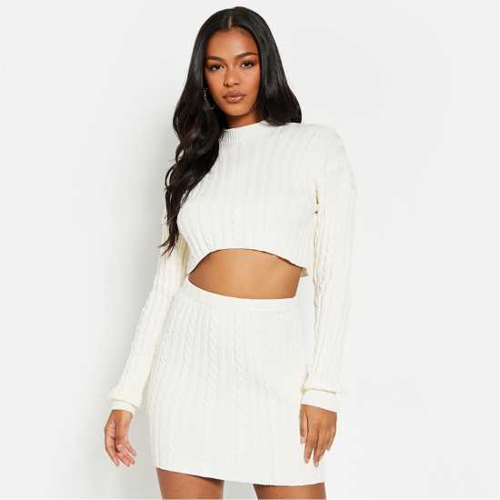 Isawitfirst Cable Knit Mini Skirt  