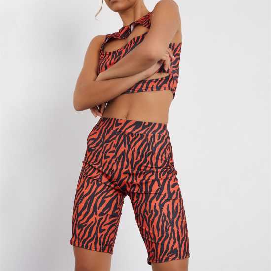 Tiger Print Cycling Shorts  Дамски къси панталони