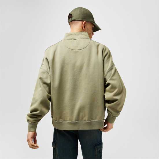 Jack Wills Men's Quarter-Zip Fleece Сребърно жаде Jack Wills Men's Quarter-Zip Fleece Сребърно жаде