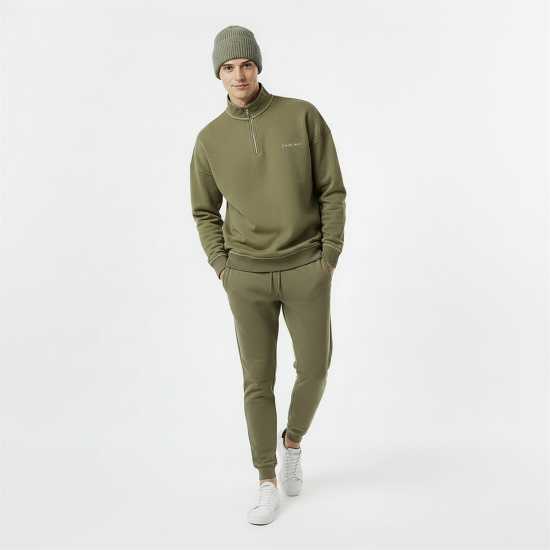 Jack Wills Men's Quarter-Zip Fleece Сребърно жаде Jack Wills Men's Quarter-Zip Fleece Сребърно жаде