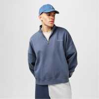 Jack Wills Quarter-Zip Fleece Нощно небе Jack Wills Quarter-Zip Fleece Нощно небе
