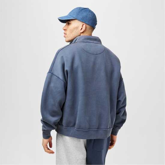 Jack Wills Quarter-Zip Fleece Нощно небе Jack Wills Quarter-Zip Fleece Нощно небе