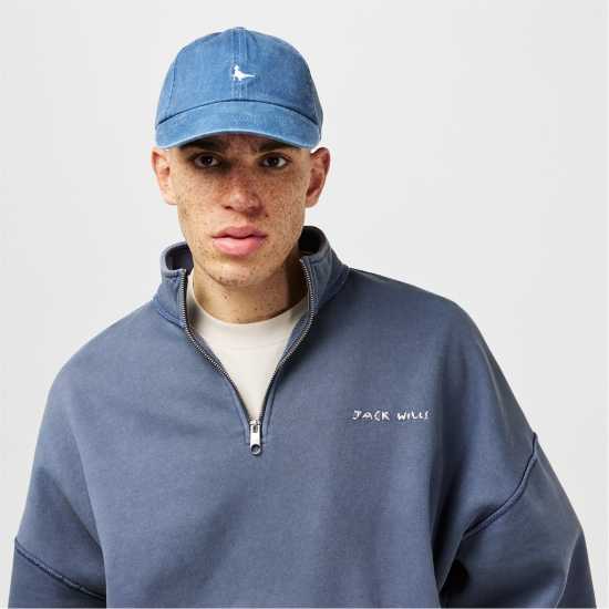 Jack Wills Quarter-Zip Fleece Нощно небе Jack Wills Quarter-Zip Fleece Нощно небе