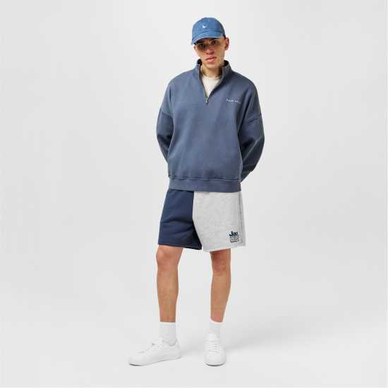 Jack Wills Quarter-Zip Fleece Нощно небе Jack Wills Quarter-Zip Fleece Нощно небе