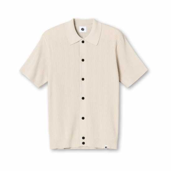 Pretty Green Men's Short-Sleeve Plain Shirt Камък 
