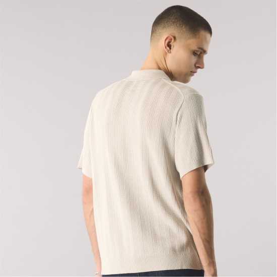 Pretty Green Men's Short-Sleeve Plain Shirt Камък 