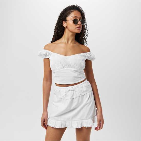 Jack Wills Crochet Mix Top  Дамски ризи и тениски
