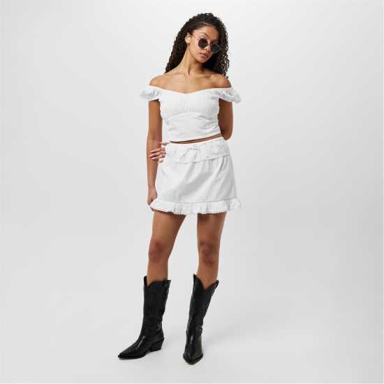 Jack Wills Crochet Mix Top  Дамски ризи и тениски