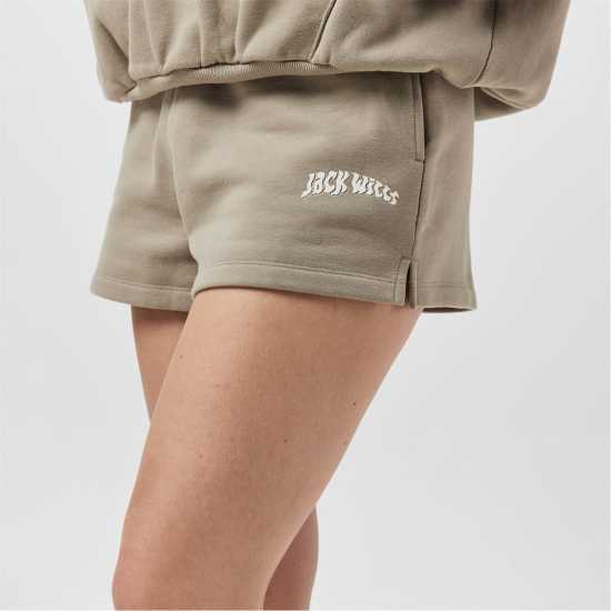 Дамски къси панталони Jack Wills Fleece Shorts Тоуп Jack Wills Fleece Shorts Тоуп Дамски къси панталони