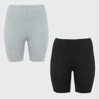 Plus Size Basic Cycling Shorts 2 Pack  Дамски къси панталони