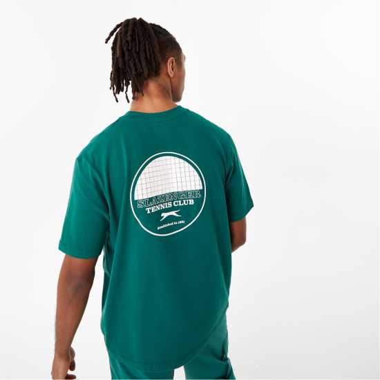 Slazenger Ft. Aitch Tennis Graphic T-Shirt Forest Green - Мъжки ризи