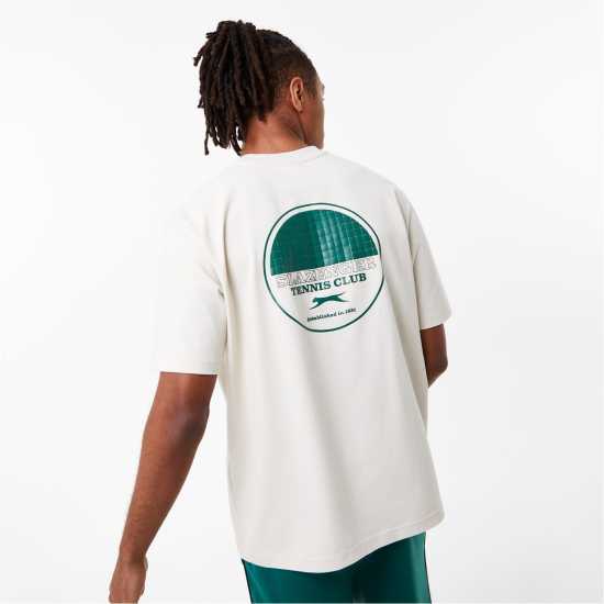 Slazenger Ft. Aitch Tennis Graphic T-Shirt Cream Мъжки ризи
