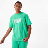 Slazenger Ft. Aitch Wavey Graphic T-Shirt Bright Green Мъжко облекло за едри хора