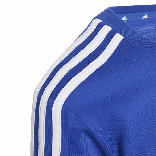 Adidas Tiberio 3-Stripes Colorblock Cotton T-Shirt Junior Ryl/Gry/Wht Детски тениски и фланелки