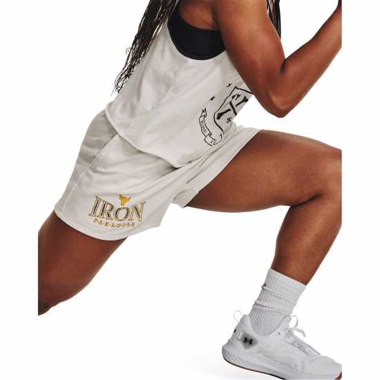 Дамски къси панталони Under Armour Rock Everyday Shorts Бяла глина Under Armour Rock Everyday Shorts Бяла глина Дамски къси панталони