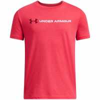 Under Armour Мъжка Риза Logo Print T-Shirt Mens Red Детски тениски и фланелки