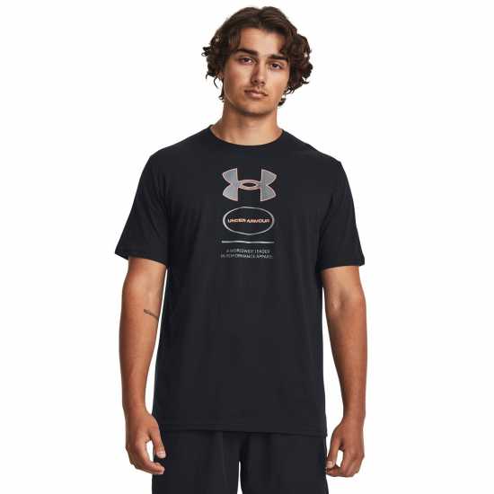 Under Armour M Branded Gel Stack Ss Black/Grey Мъжки ризи