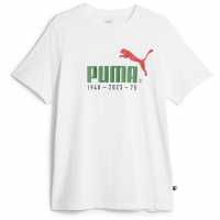 Puma No. 1 Logo Celebration Tee White Мъжко облекло за едри хора