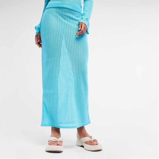 Co Ord Textured Stripe Maxi Skirt  Дамско облекло плюс размер