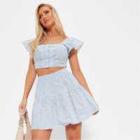I Saw It First Floral Print Tiered Mini Skirt Co-Ord  Дамско облекло плюс размер