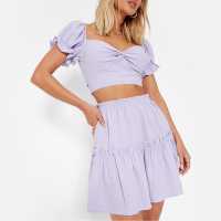 I Saw It First Textured Tiered Mini Skirt Co-Ord  Дамско облекло плюс размер