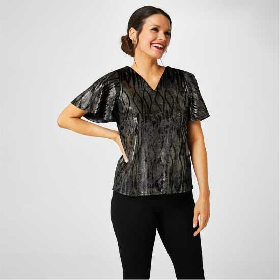 Дамски ризи и тениски Biba Patterned Foil Top Biba Patterned Foil Top Дамски ризи и тениски