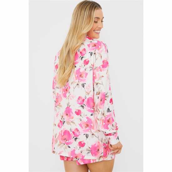 Тениска In The Style In The Style Floral Print Shirt  Дамски ризи и тениски