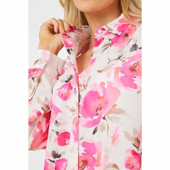 Тениска In The Style In The Style Floral Print Shirt  Дамски ризи и тениски