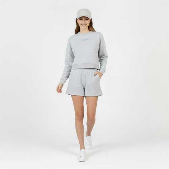 Jack Wills Astbury Boyfriend Short Сив марл Дамски къси панталони