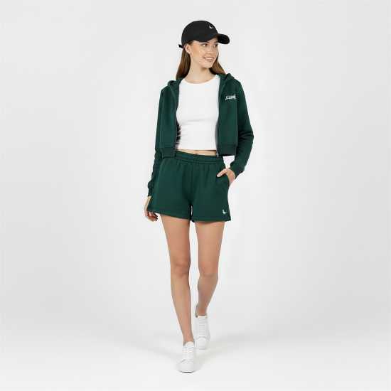 Jack Wills Astbury Boyfriend Short Тъмно зелено Дамски къси панталони