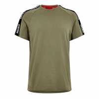 Hugo Boss Тениска Sporty Tape T Shirt Open Green 345 Мъжки пижами
