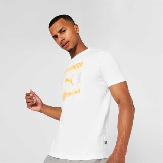 Puma Мъжка Риза Graphic T-Shirt Mens White Box Мъжки ризи
