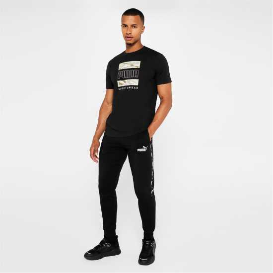 Puma Мъжка Риза Graphic T-Shirt Mens Black Camo Box Мъжки ризи