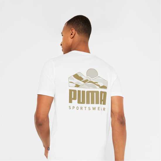 Puma Мъжка Риза Graphic T-Shirt Mens White Back Мъжки ризи