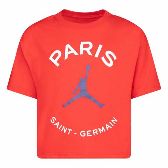 Air Jordan Psg Box T-Shirt Childrens University Red Детски тениски и фланелки