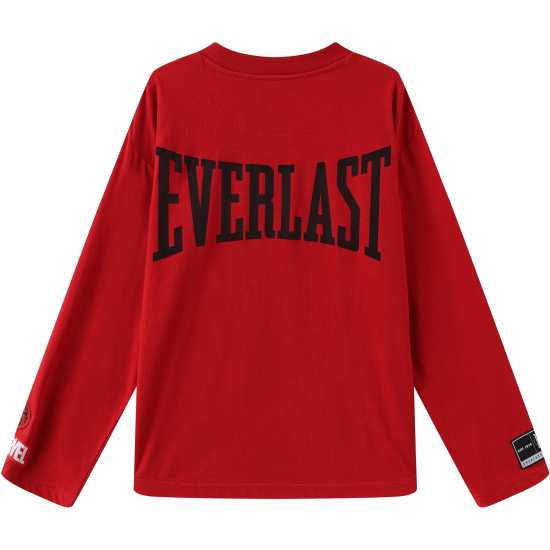 Риза С Дълъг Ръкав Everlast Spiderman Long Sleeve Shirt Juniors Червено Детски тениски и фланелки
